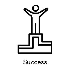 Obraz premium Success icon isolated on white background