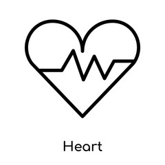 Heart icon isolated on white background