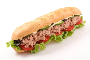 Deurstickers sandwich isolated on white background © M.studio
