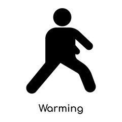 Warming icon isolated on white background