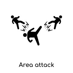 Area attack icon isolated on white background