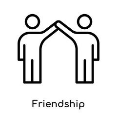 Friendship icon isolated on white background