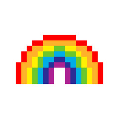 Pixel art rainbow