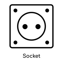 Socket icon isolated on white background