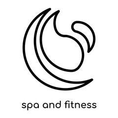 spa and fitness symbol icon isolated on white background