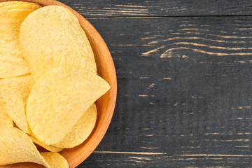 Potato chips in bowl