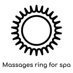 Massages ring for spa icon isolated on white background