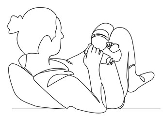 mother with a newborn baby in her arms