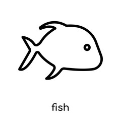 fish icon isolated on white background