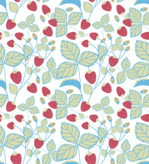 seamless background with strawberry