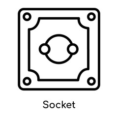 Socket icon isolated on white background