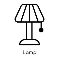 Lamp icon isolated on white background