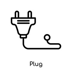 Plug icon isolated on white background