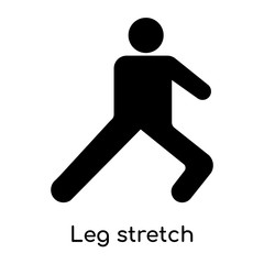 Leg stretch icon isolated on white background