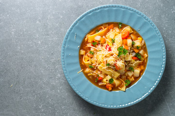 Minestrone traditional italian soup