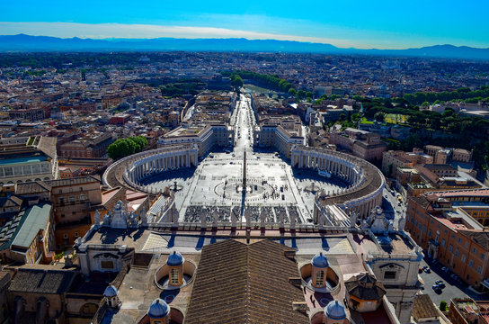 Vue de la ville de Rome et du Vatican