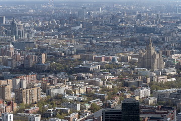 Панорама Москвы с 89 этажа небоскреба СИТИ. Красная Пресня, Беговая, Тверская..