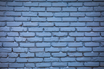 Background of old vintage dark blue brick wall.