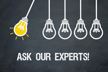 Fototapeta premium Ask our Experts! / Lampen / Konzept