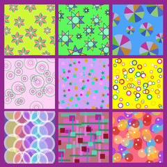 Colorful Background Set Geometric Shape Layout