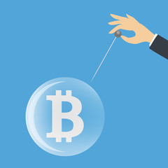 Bitcoin bubble burst.