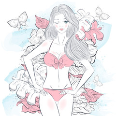 portrait of young beautiful woman