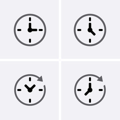 Clock Icons set Vector