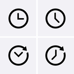 Clock Icons set Vector
