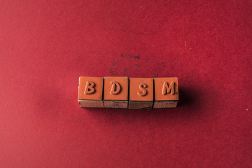 BDSM headline made by letter printers