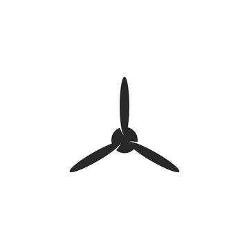 recommend clip art: Blades propeller logo of airplane on white background. Wind energy icon.