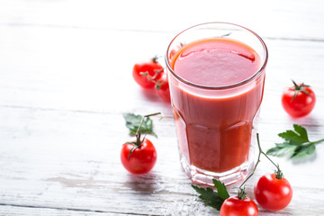 Tomato juice on white