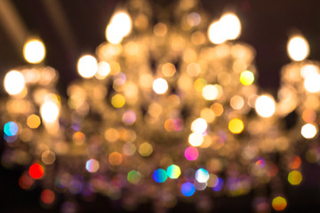  Crystal lamp.Glass chandelier(blur background)