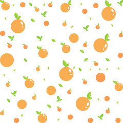 Seamless vector orange fruit pattern.vector, illustration.