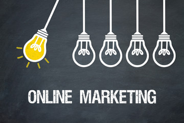 Fototapeta premium Online Marketing / Lampen / Konzept