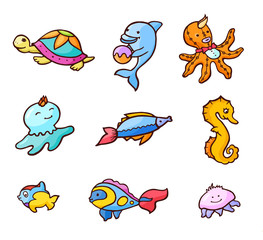 Obraz premium Comic book style stickers