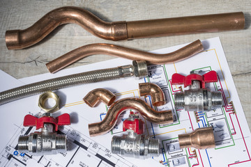 Mat&eacute;riel de plomberie pour circuit eau cuisine et salle de bains