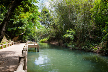 Fototapeta na wymiar Krabi hot springs river