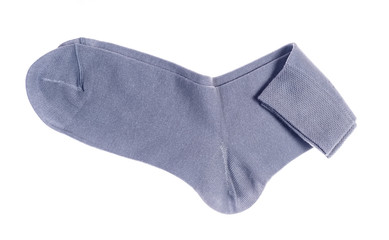 gray men's socks isolated on white background