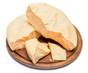 pieces of parmesan or parmigiano cheese