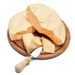 pieces of parmesan or parmigiano cheese