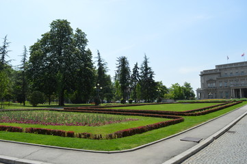 Park in front of City Hall of Belgrade
