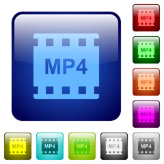 mp4 movie format color square buttons