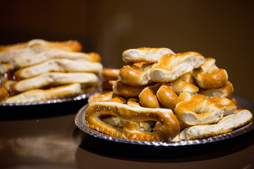 Soft Baked Pretzels on Tray