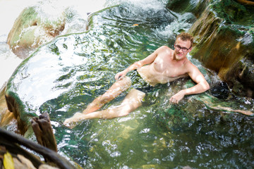 Tourist Krabi hot springs waterfall