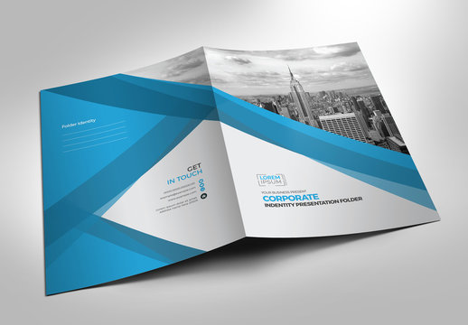 Blue Presentation Folder Layout