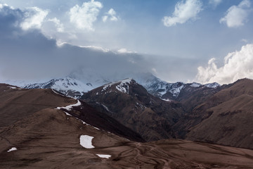 kazbegi mountains in georgia
