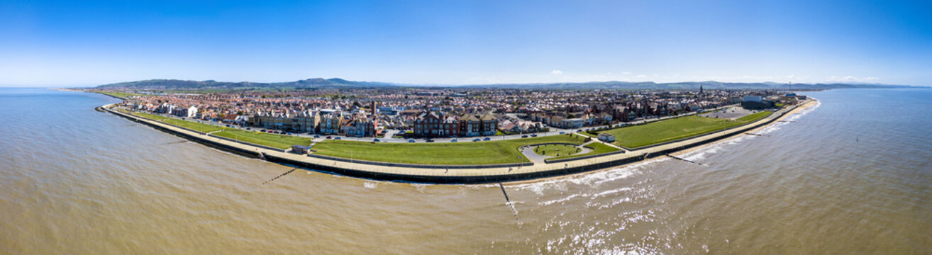 Aerial view of Rhyl in Wales - UK