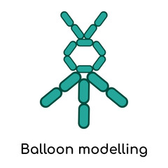 Balloon modelling icon isolated on white background