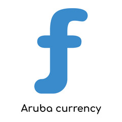 Obraz premium Aruba currency icon isolated on white background
