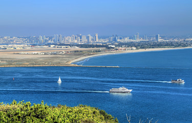 View of San Diego, California from the Cabrillo National Monument at Point Loma.